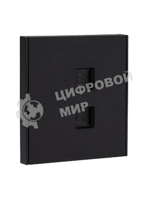 Розетка Kranz STRONG компьютерная двойная RJ45+RJ45 кат6 с/у антрацит