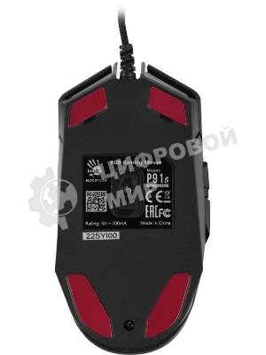 Мышь проводная A4Tech Bloody P91s черный, 8000 dpi, USB, кнопки - 8