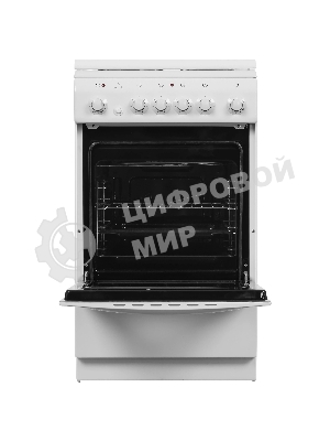 Плита электрическая DeLuxe 506004.00 э белый, конфорок 4 шт, духовка 60 л, 50 см x 85 см x 60 см
