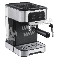 Кофеварка рожковая BBK BCM1500 черный/нержавеющая сталь, исп. кофе - молотый, 1.8 л, 1200 Вт, 20 бар