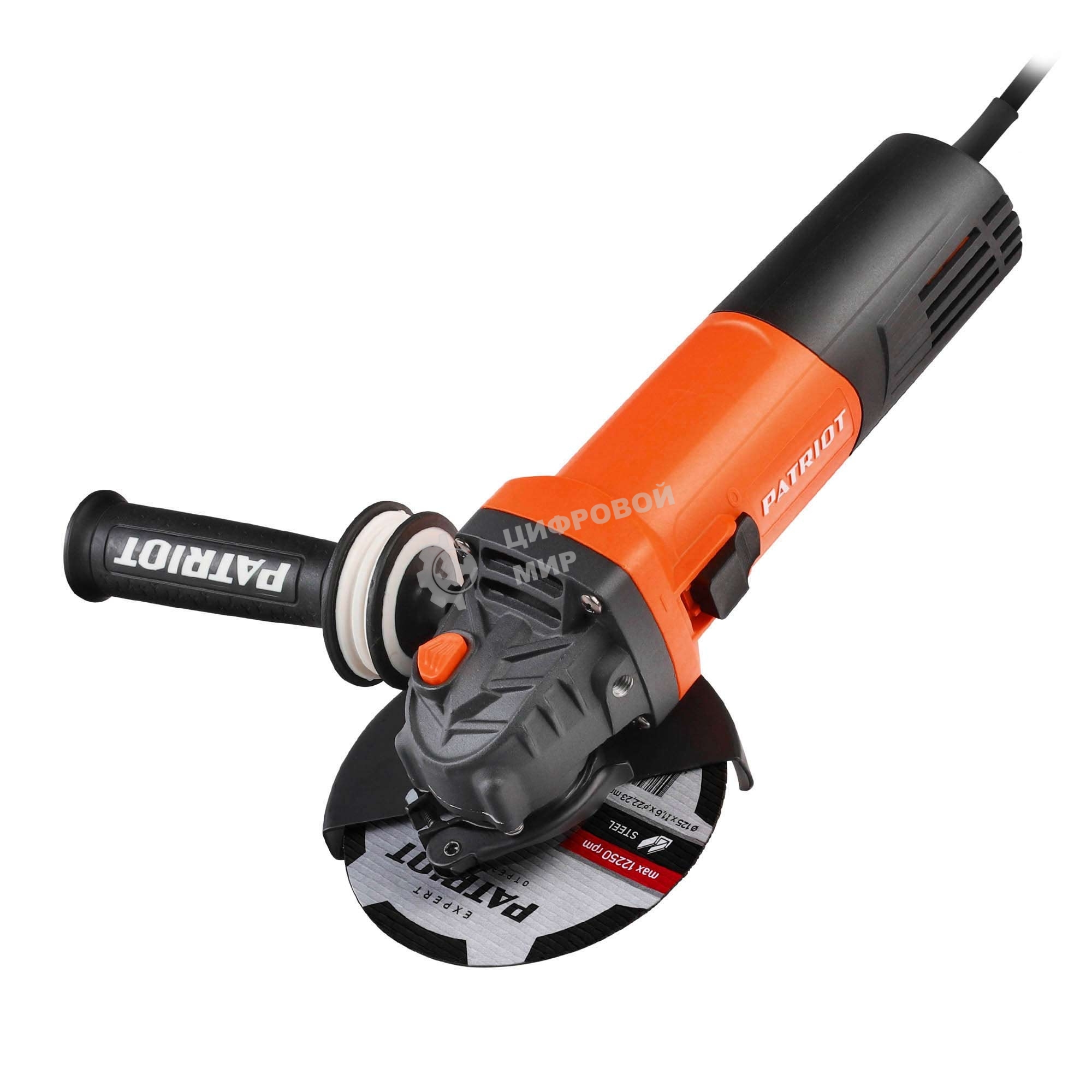 Угловая шлифовальная машина (УШМ) PATRIOT AG 126E, пылезащищенная. 1050Вт, Диск 125 мм