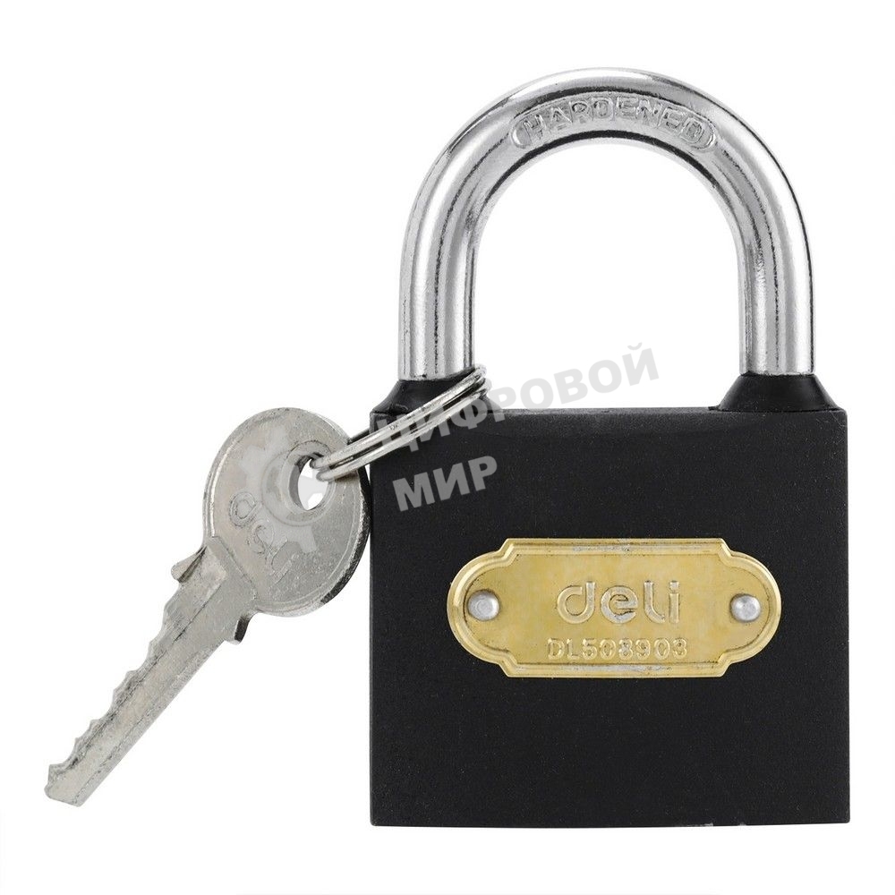 Замок навесной Deli DL508903 стальной, 50мм