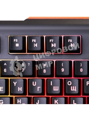 Клавиатура Oklick 717G Black Death проводная, USB Type-A, чёрный/серый