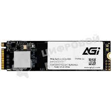 Накопитель SSD AGI AI298, 4Tb, PCIe 3.0 x4, M.2 2280, NVMe, R/W 2400/1800