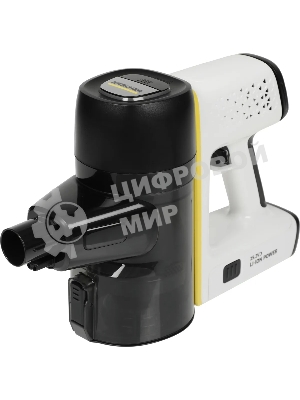 Пылесос вертикальный/ручной Karcher VC 6 Cordless ourFamily Car черный/белый, питание от аккумулятора, 250 Вт, уборка сухая, пылесборник 0.8 л, работа от АКБ max 50 мин