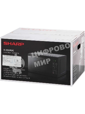 Микроволновая печь Sharp R-2800RK черный, 20 л, 800 Вт, переключатели - сенсор
