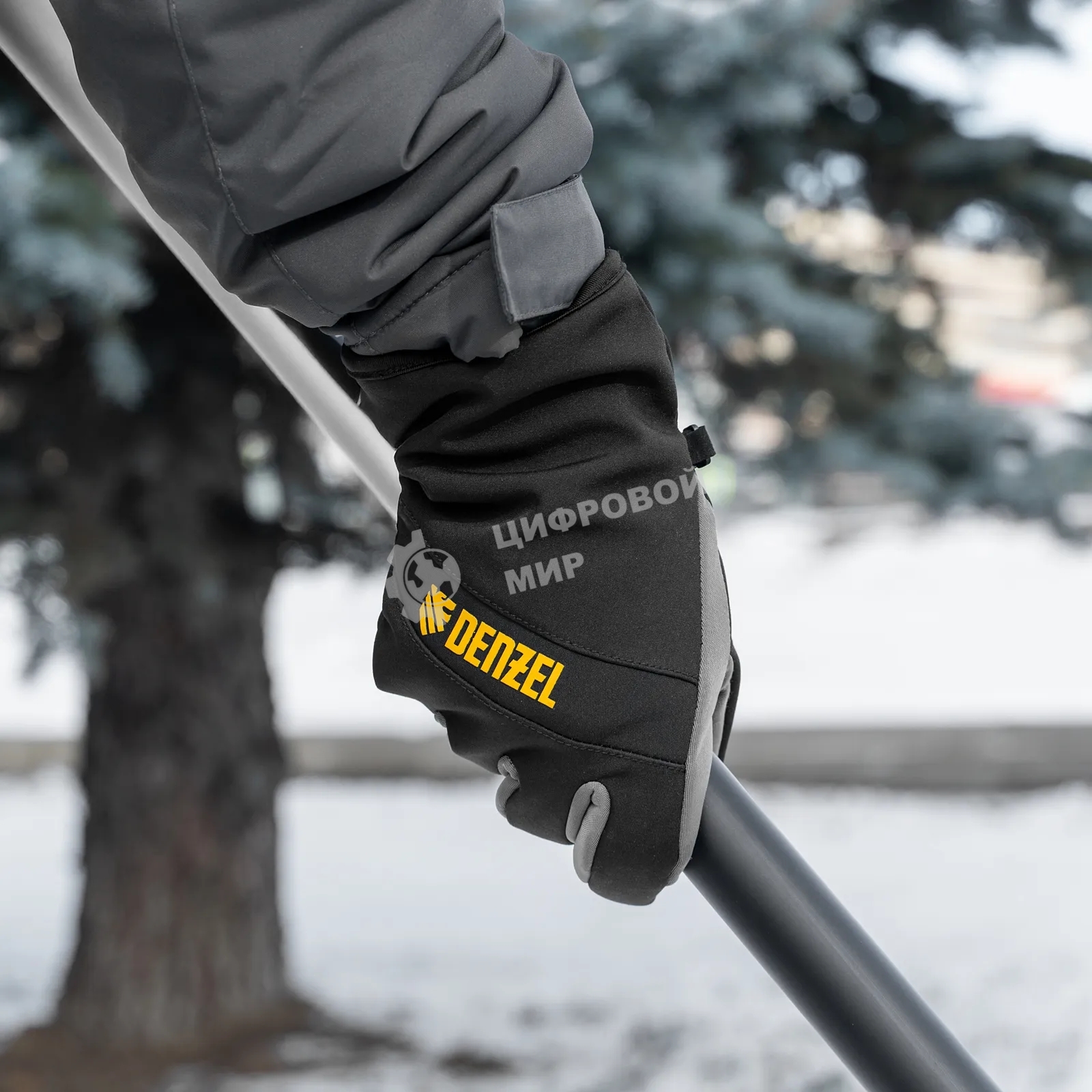 Перчатки универсальные Denzel 68091 двойные, работа с сенсорным экраном, размер 10