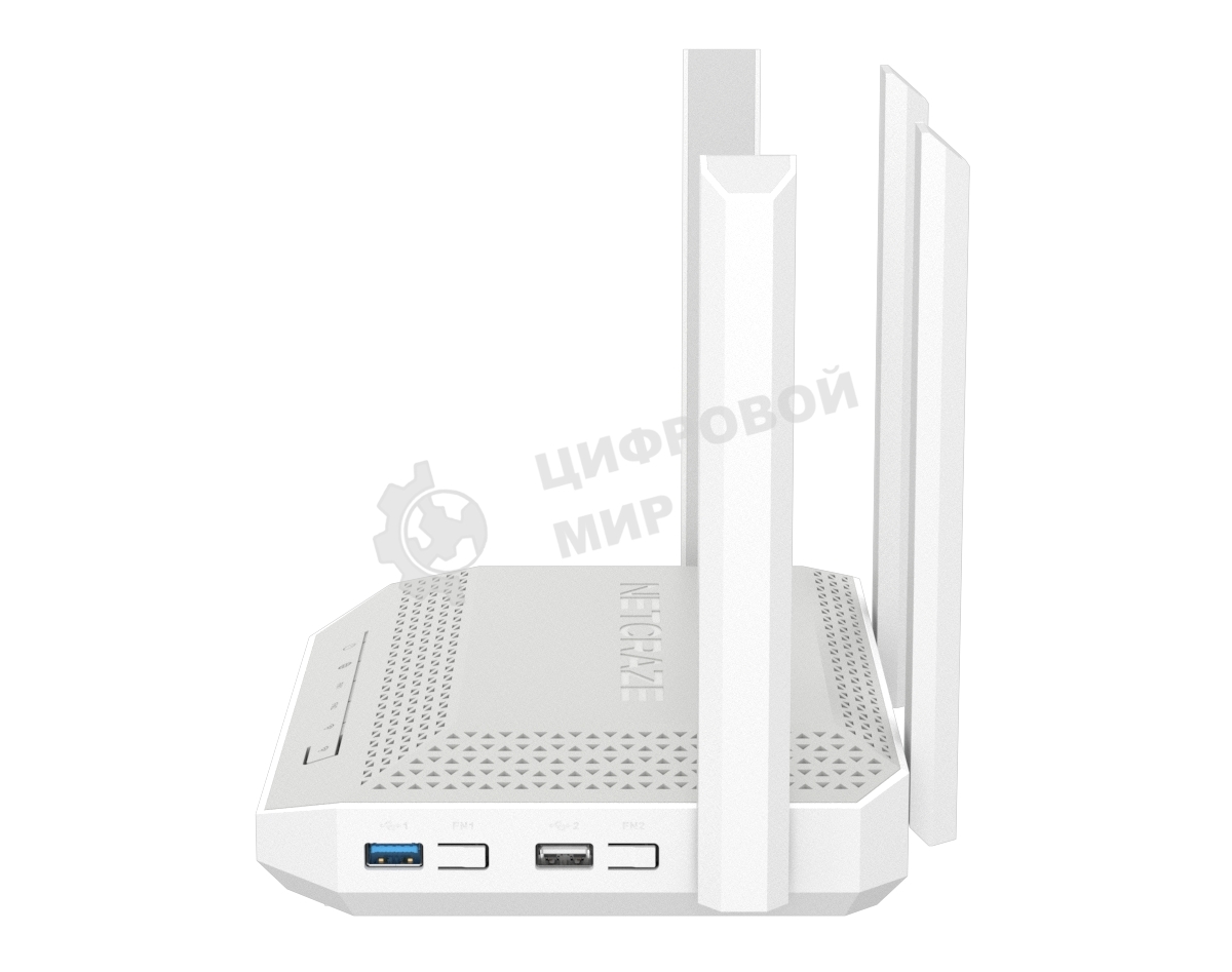 Мультигигабитный интернет-центр Netcraze Giga (NC-1012) с Mesh Wi-Fi 6 AX3000, Smart-коммутатором 1×2.5G/SFP и 4×1G, многофункциональными портами USB 3.0 и 2.0