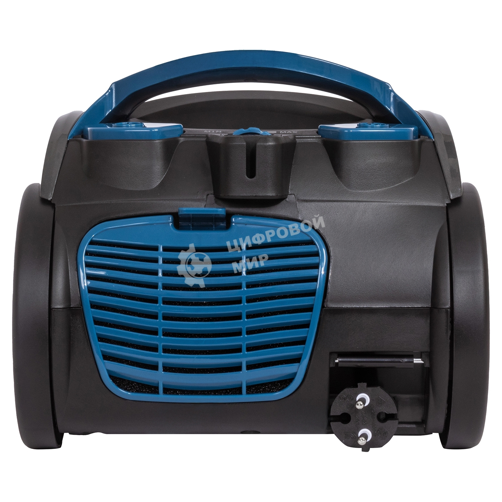 Пылесос SUPRA VCS-2400 серый/синий, 380/2400 Вт, уборка сухая, пылесборник контейнер 2 л