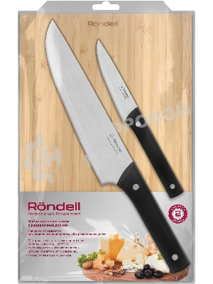 Набор ножей кухонных Rondell Mustang RD-1977 компл.: 3 предм. разд. дос. дерево/черный блистер