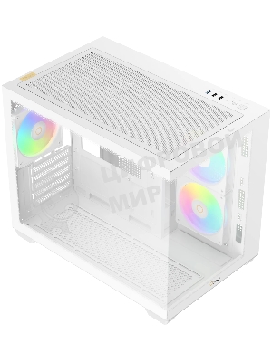Корпус Ocypus Gamma C54 WH ARGB, Mini-Tower, белый, 3 x 120 мм