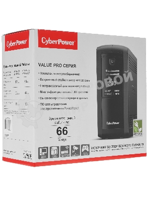 Источник бесперебойного питания CyberPower VP1000ELCD/1000 ВА/550 Вт/USB/RS-232/RJ-11/RJ-45/4 х CEE 7 (евророзетка)