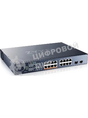 Коммутатор Zyxel NebulaFlex XMG1915-18EP-EU0101F 16x2.5Gbит/с 2SFP+ 8PoE++ 180W управляемый