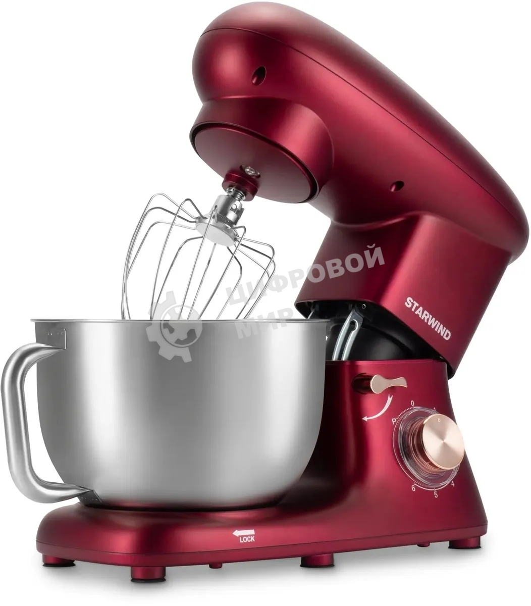 Миксер планетарный Starwind SPM7170 1600 Вт, гранатовый