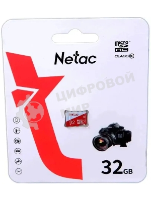 Флеш карта Netac P500 ECO 32Gb MicroSDHC C10 up to 80Mb/s, retail pack card only