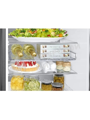 Холодильник Samsung RB34C7B5EB1/EF черный мат. двухкамерный 230/114л морозилка снизу, No Frost