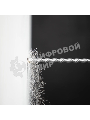 Бур по бетону Denzel двойная спираль, Cobalt W-tip, 12x460 мм, SDS PLUS