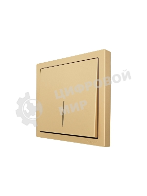 Выключатель LEZARD 704-3688-111QC 1-кл. с индик. СП ZIMA IP20 10А безвинт. зажим, зол.