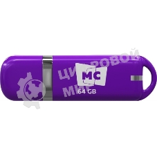 Флешка USB MORE CHOICE МФБ64 Purple (4620202558923), 64GB, USB 3.0, R/W 25/15, фиолетовый