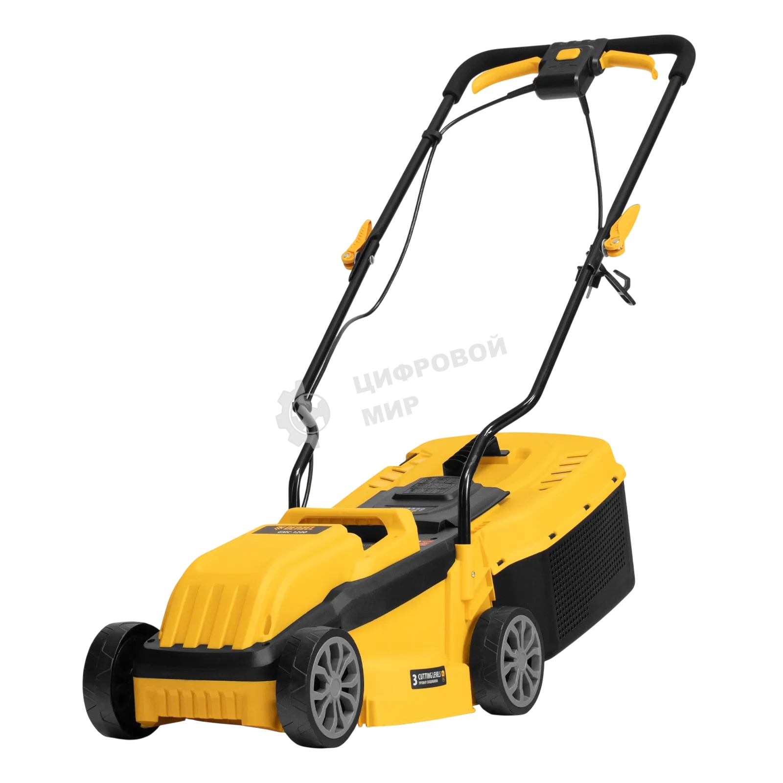 Газонокосилка электрическая Denzel GMC-1200, шир., 32 см, 1200 Вт, 3 уров., травосб. 30 л