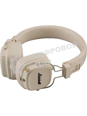 Беспроводные/проводные наушники Marshall Major V бежевый, накладные, Bluetooth + проводной, беспроводная зарядка, до 100 ч