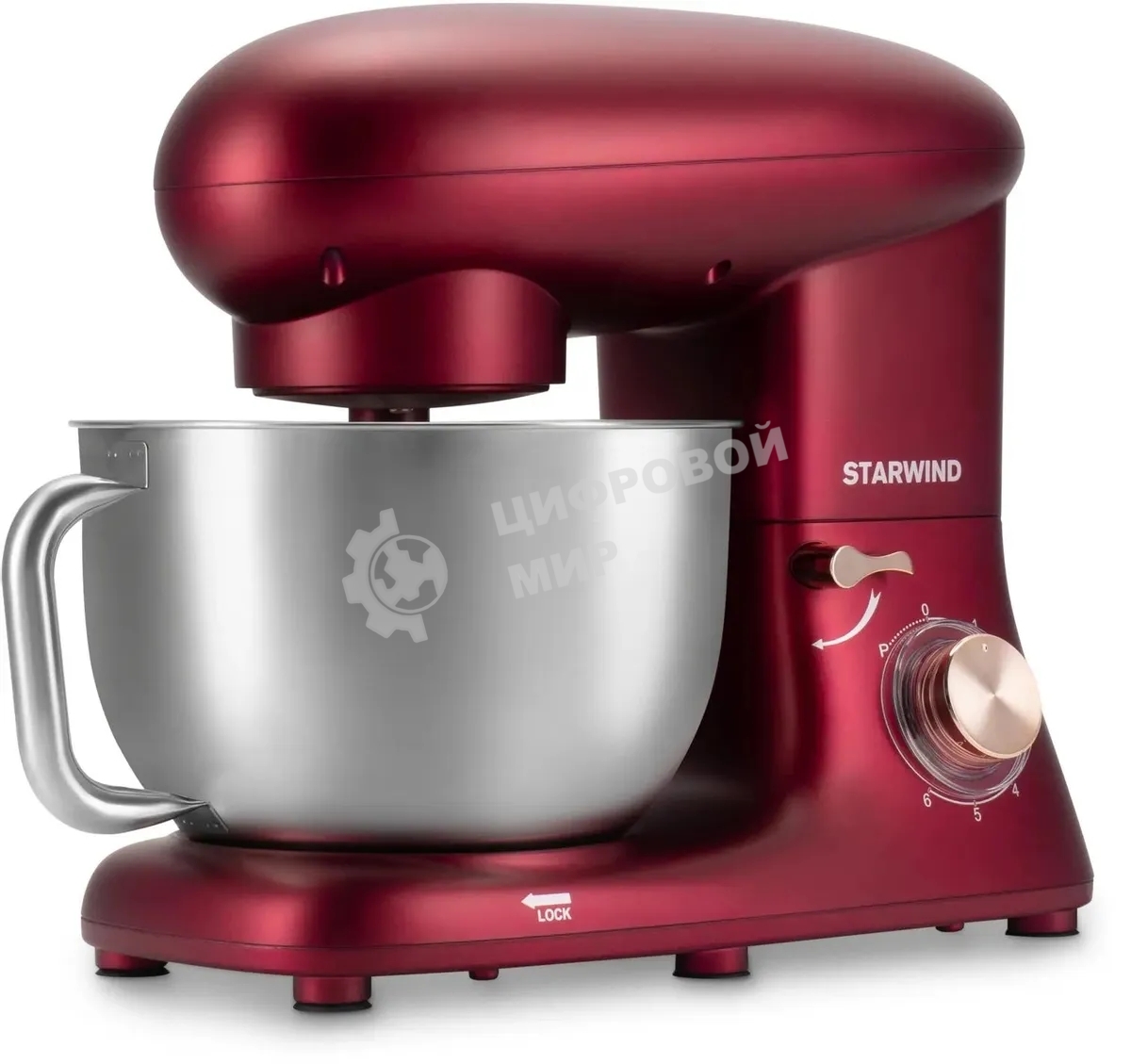 Миксер планетарный Starwind SPM7170 1600 Вт, гранатовый