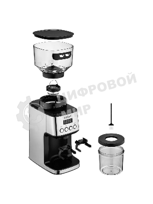 Кофемолка Kitfort КТ-790 180Вт сист.помол.:жернова вместим.:320гр нержавеющая сталь/черный