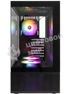 Компьютерный корпус 1STPLAYER MIKU Mi7-A черный ATX 3x120мм LED fans Mi7-A-BK-2F1R-1F1