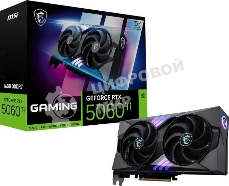 Видеокарта MSI PCIE16 RTX 5060TI 16Gb RTX 5060 Ti 16G GAMING OC
