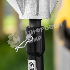 Шнек для грунта Denzel ER-80, диаметр 80 мм, длина 800 мм, соединение 20 мм, съемный нож