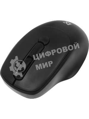 Мышь беспроводная Defender Feam MM-296 черный, 1600 dpi, радиоканал, USB, кнопки - 4