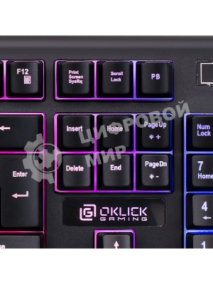 Клавиатура Oklick 717G Black Death проводная, USB Type-A, чёрный/серый