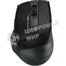 Мышь беспроводная A4Tech Fstyler FB35S темно-зеленый/черный, 2000 dpi, радиоканал, Bluetooth, USB, кнопки - 5