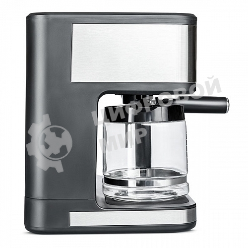 Кофеварка 2 в 1 BQ CM1005 сталь/черный, исп. кофе - молотый, 1.5 л, 1850 Вт, 15 бар