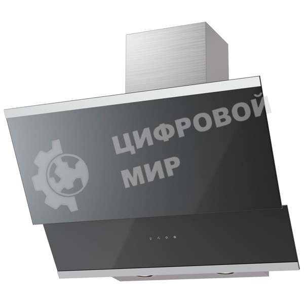 Вытяжка наклонная KRONA Irma 600 черный/серебристый, 59.6 см, 863 куб. м/ч, 53 дБ