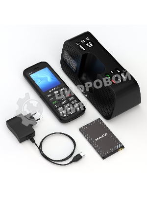 Мобильный телефон Maxvi RT-03 + док-станция, черный