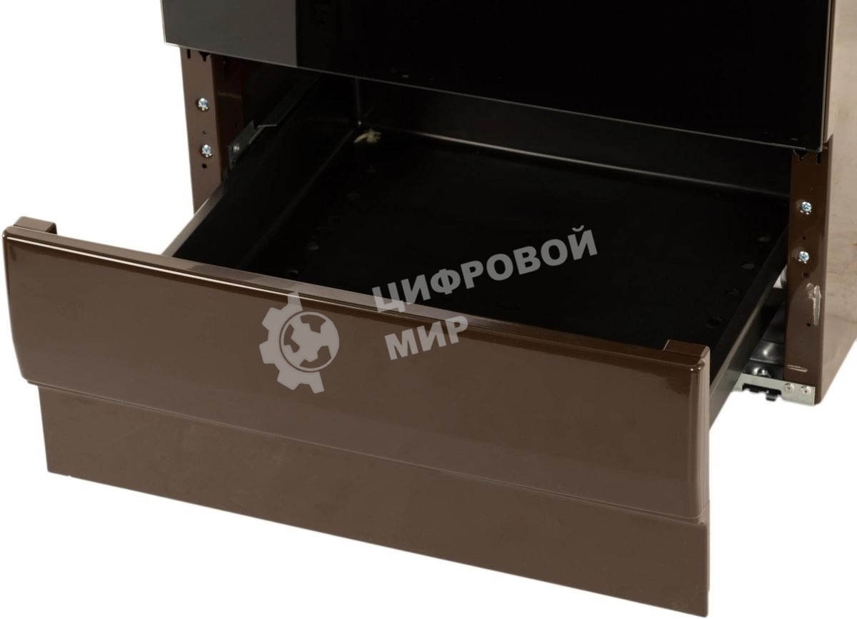 Плита электрическая Hansa FCEB53000 коричневый, конфорок 4 шт, духовка 69 л, 50 см x 85 см x 60 см