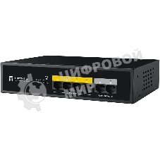 Коммутатор Netis ST106PDI-2-43, 4×100 Мбит/с PoE + 2×100 Мбит/с Uplink, неуправляемый