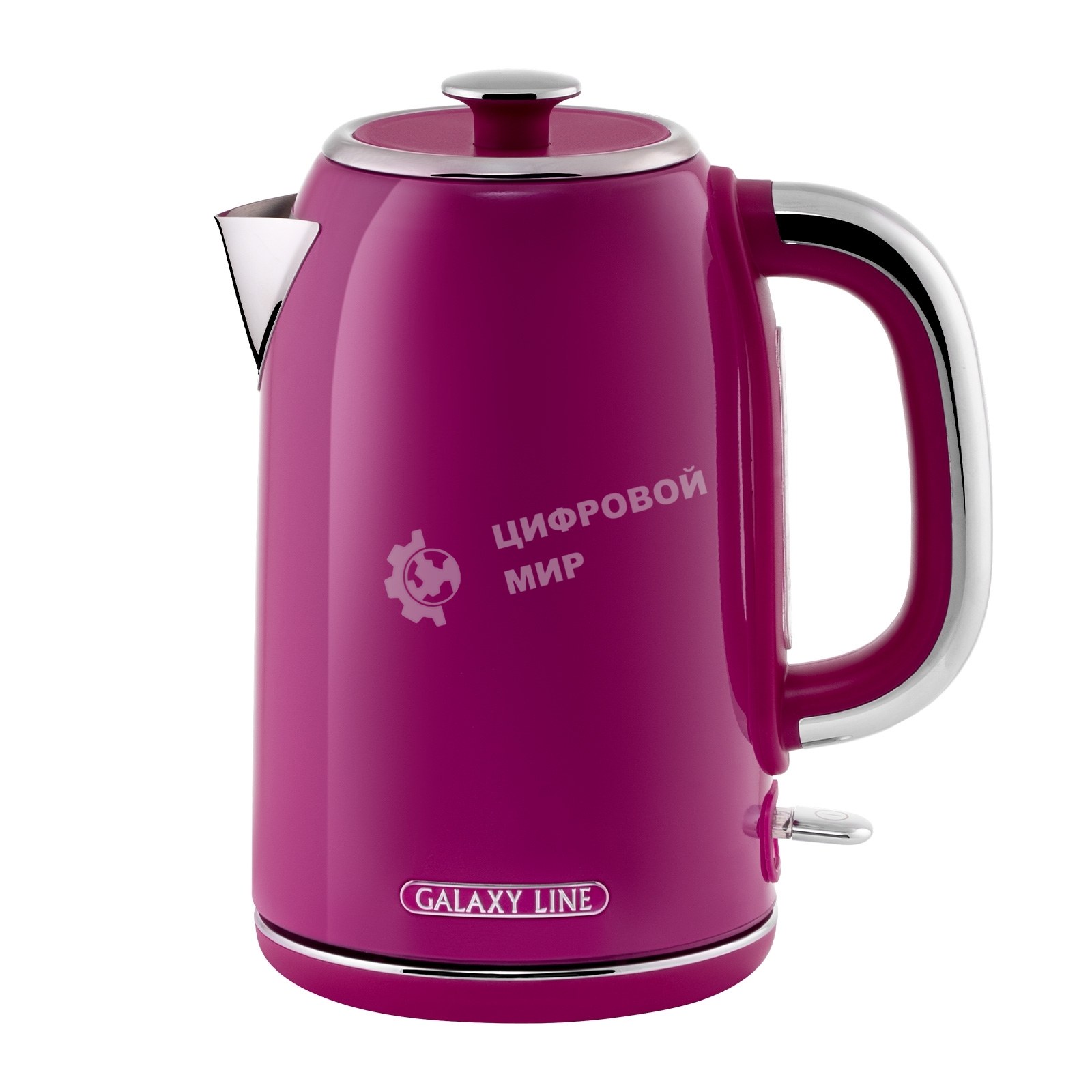 Чайник электрический Galaxy Line GL 0346, малиновый джем, металл, 2200 Вт, 1.7 л