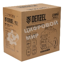 Генератор инверторный Denzel GS-2200iS, 2,2 кВт, 230 В, закрытый корпус, ручной старт