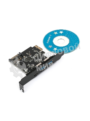 Контроллер USB 3.1 Gembird SPCR-03 в разъем PCI-e, 2xUSB-A + 1xType-C