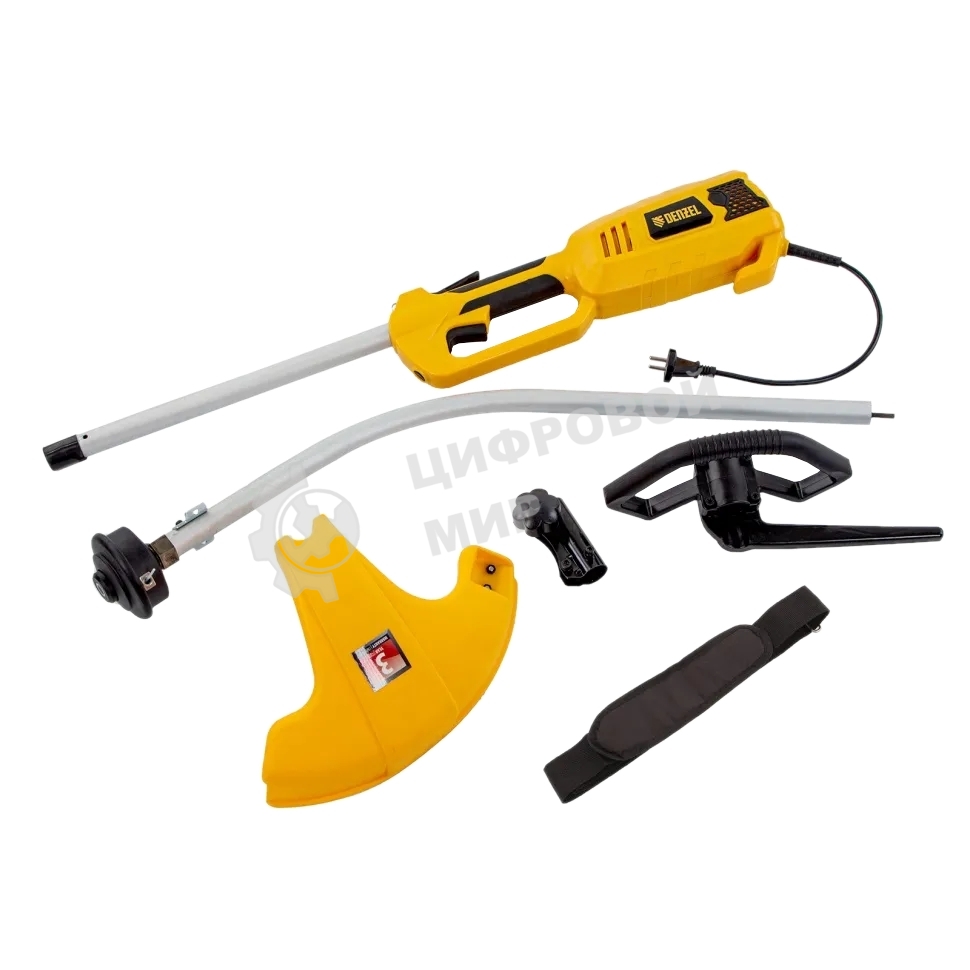 Триммер электрический Denzel TE-1100, 1100 Вт, 380 мм, катушка, разборная штанга