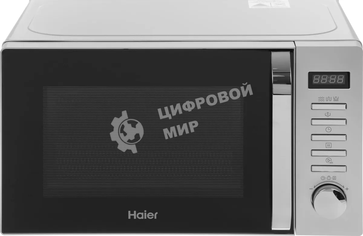 Микроволновая печь Haier HMB-DG208SA серебристый, 20 л, 800 Вт, переключатели - кнопки, поворотный механизм