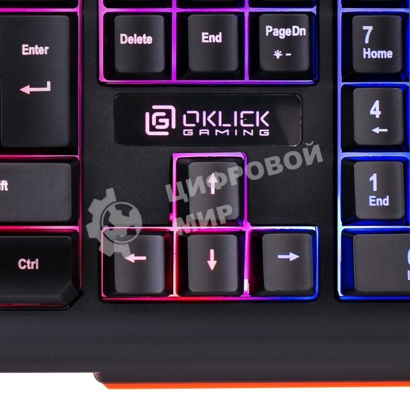 Клавиатура Oklick 717G Black Death проводная, USB Type-A, чёрный/серый