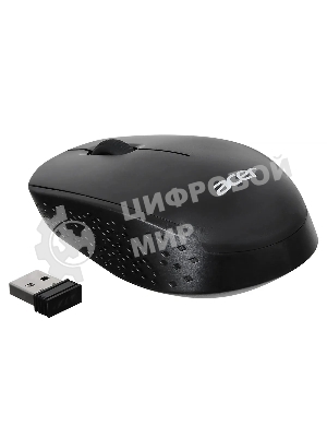 Мышь беспроводная Acer OMR020 черный, 1200 dpi, радиоканал, USB, кнопки - 3