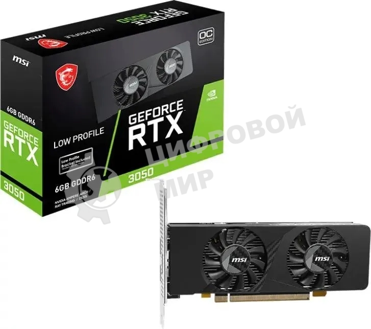 Видеокарта MSI GeForce RTX 3050 LP E 6G OC