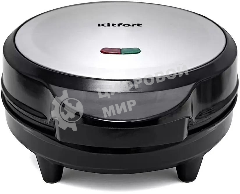 Вафельница Kitfort KT-1617 640Вт серебристый/черный