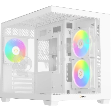 Корпус Ocypus Gamma C54 WH ARGB, Mini-Tower, белый, 3 x 120 мм