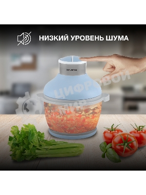 Измельчитель электрический Hyundai HYC-G4208 1.5л. 500Вт мята/серебристый
