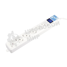 Фильтр-удлинитель PC PRO, 3 м, 6 р, белый, 16А, SPL6-16-P-3M